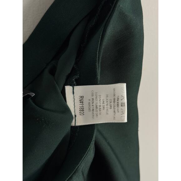 Lucy Paris Emerald Green Satin Midi Skirt Size XS – Sleek Silky Bias Cut Skirt - Picture 4 of 5